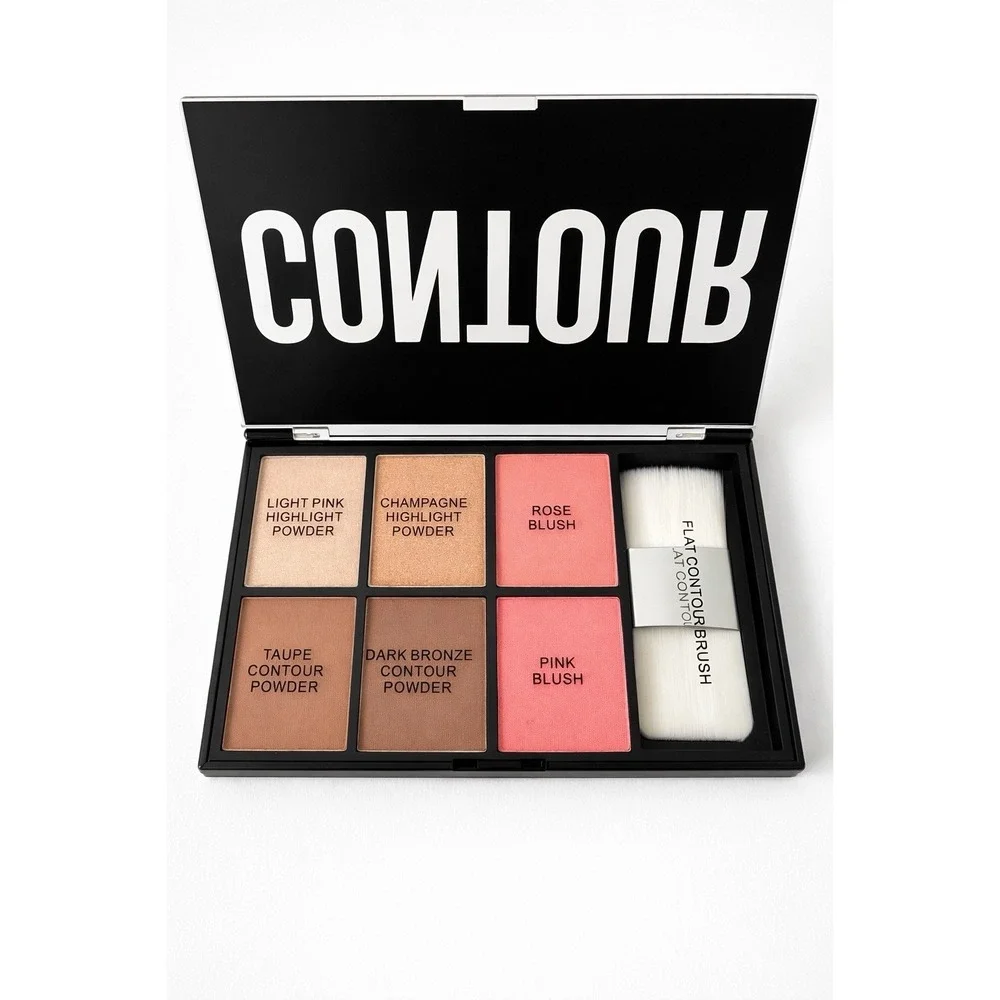 Profusion Contour & Highlight 6 Palette Pressed Powder Light Pink Champagne Rose